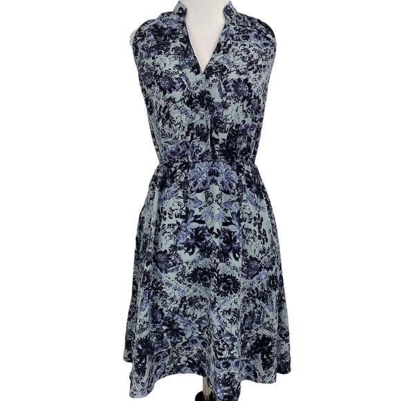 Rebecca Taylor Floral Cinch Waist Silk Dress Size 0 - Picture 1 of 10